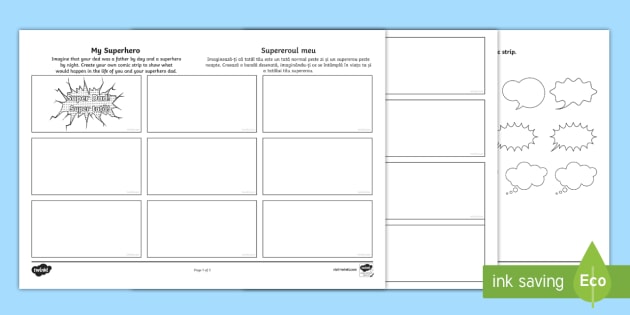 Comic Book Storyboard Template from images.twinkl.co.uk