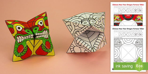 Chinese New Year Dragon Fortune Teller Craft teacher Made 