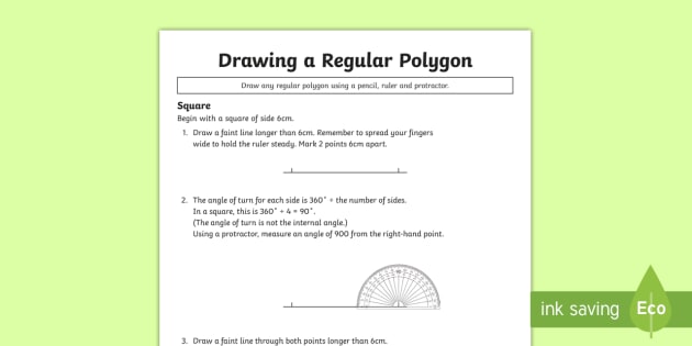 Draw A Regular Polygon Worksheet Worksheet Square