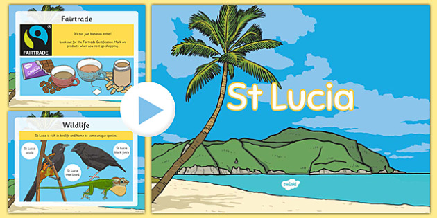 St Lucia Lesson Teaching PowerPoint - st lucia, lesson, teaching