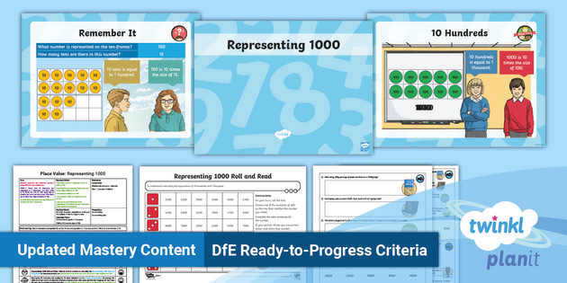 👉 Year 4 Representing 1000 PlanIt Maths Lesson 1