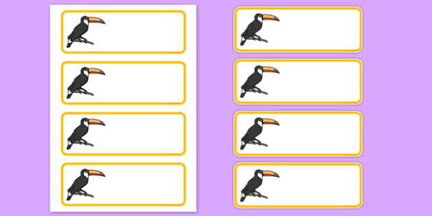 👉 Toucan Editable Drawer Peg Name Labels (teacher made)