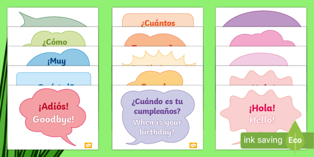 👉 Spanish Common Phrases Display Posters Ks2 