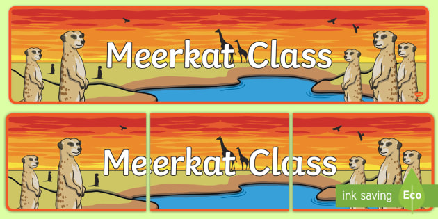 Free Meerkat Themed Classroom Display Banner Themed Banner