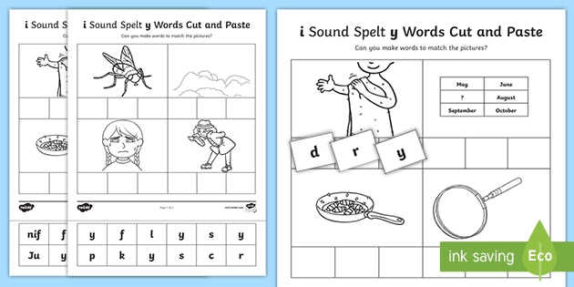 i Sound Spelt y Cut And Stick Worksheet teacher Made i Sound Spelt y Cut And Stick Worksheet teacher Made