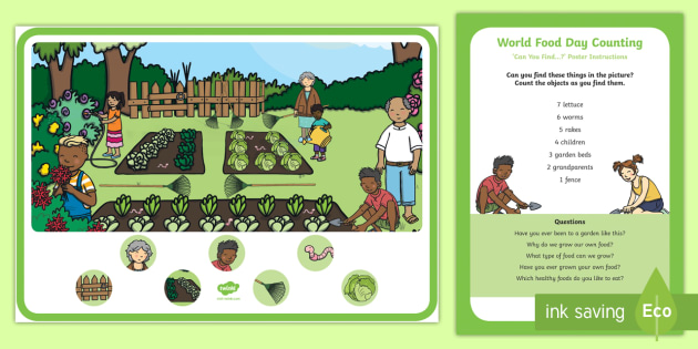 World Food Day Can You Find...? Poster and Prompt Card Pack