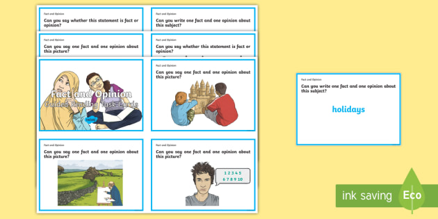 Fact and Opinion Reading Skills Task Cards (teacher made)