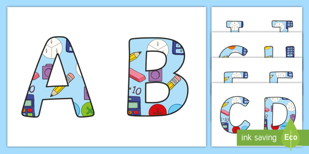 👉 Maths Themed Display Lettering - Maths-themed Display Lettering