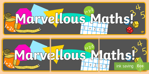 Marvellous Maths Display Banner Teacher Made
