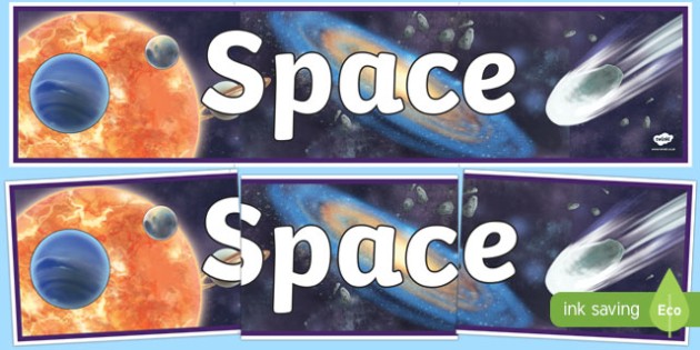 Editable Space Display Banner Detailed Images Teacher Made