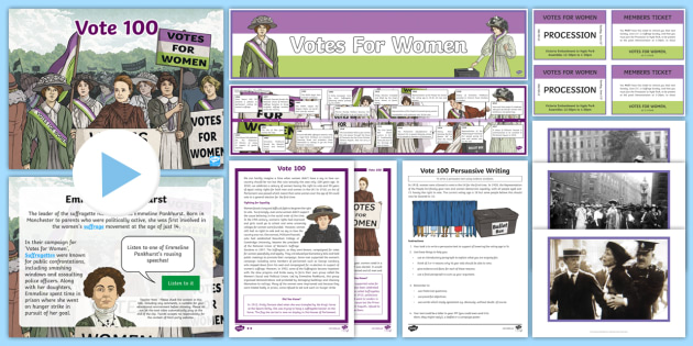 Women’s Right To Vote Resource Pack - History - Twinkl