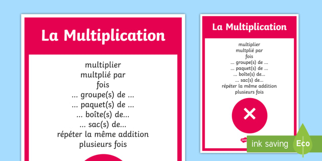 Poster Vocabulaire Sur Les Problemes Mathematiques Faisant Appel A Une