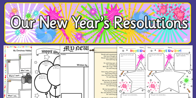 New Year&#039;s Resolution Resource Pack (teacher made)