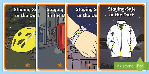 Staying Safe In The Dark Display Poster teacher Made 