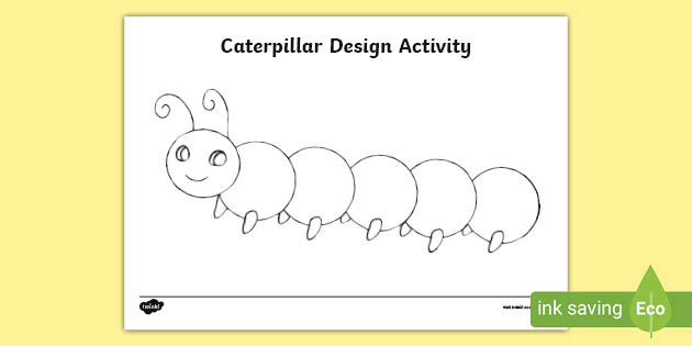 Caterpillar Outline (teacher made) - Twinkl