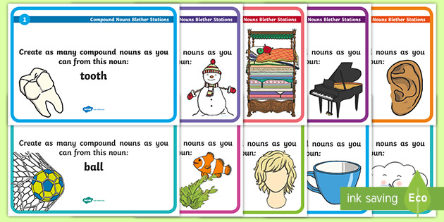 Create Compound Nouns Blether Stations Teacher Made