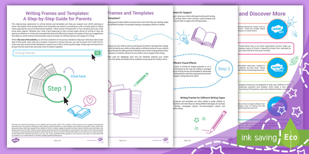 Writing Frames and Templates: A Step-by-Step Guide for Parents