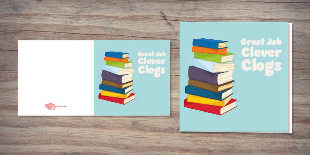 Graduation Greetings Card Clever Clogs