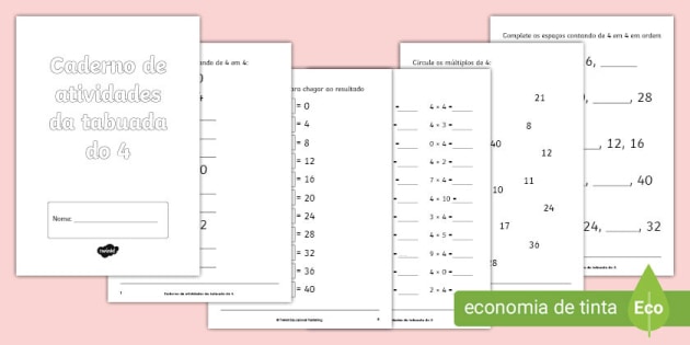 Tabuada para imprimir: 12 modelos de multiplicação