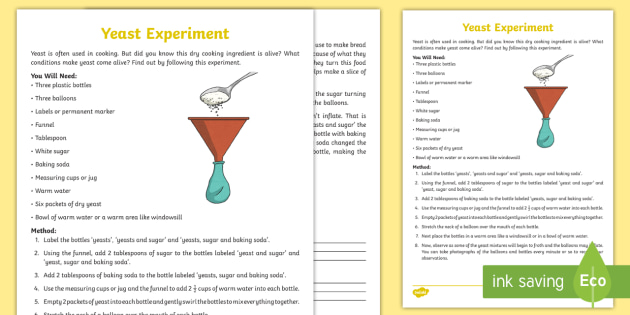 dependent variable yeast experiment