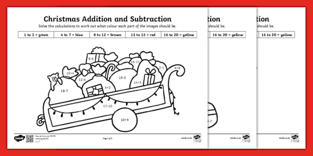 Christmas Subtraction Activities | twinkl.co.uk