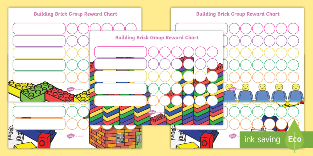 Building Brick Therapy Group Sticker Reward Charts - Lego ...