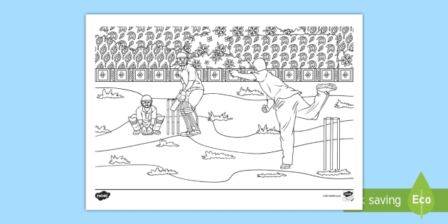 Ks2 Cricket Mindfulness Colouring Page (teacher Made)