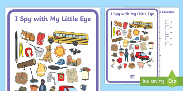 CVC Words I Spy with My Little Eye Activity - Phase 2 I Spy With My Little