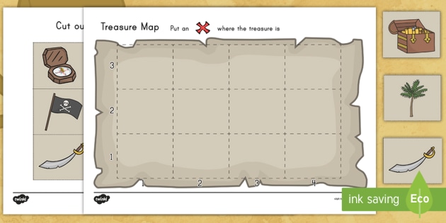 blank treasure map for kids