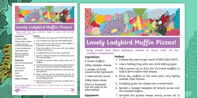 The Cautious Caterpillar: Ladybird Muffin Pizzas Recipe