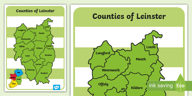 Roi G 006 Counties Of Leinster Display Poster Ver 1 