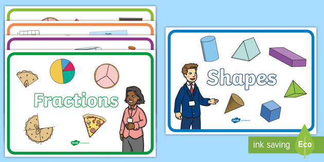 Maths Themed Class Group Signs Display Posters - Maths Groups Table Signs