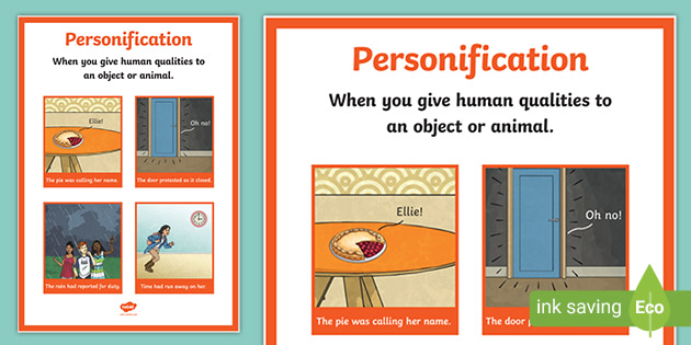 NEW Language Arts Classroom POSTER Personification 