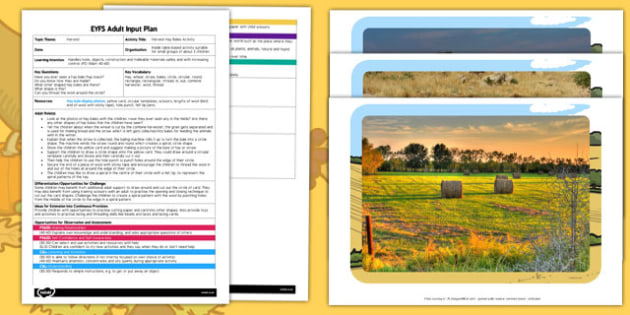 Harvest Hay Bales Activity Eyfs Adult Input Plan And Resource Pack