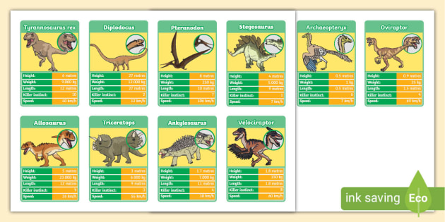 dinosaur card games