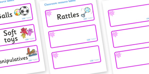 FREE! - Pink Themed Editable Additional Resource Labels