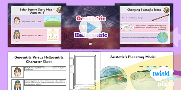 Science Earth And Space Geocentric Vs Heliocentric Year 5