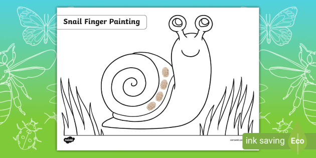 Snail Finger Painting Activity Fine Motor Skills Twinkl
