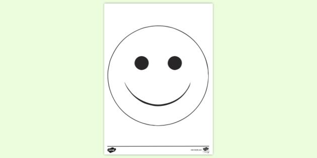 Smiley Face Colouring Sheet | Colouring Sheets