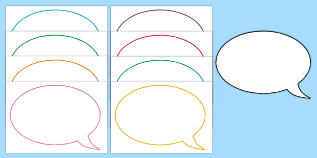 👉 Speech Bubble Template Printable | EYLF Resources | Twinkl