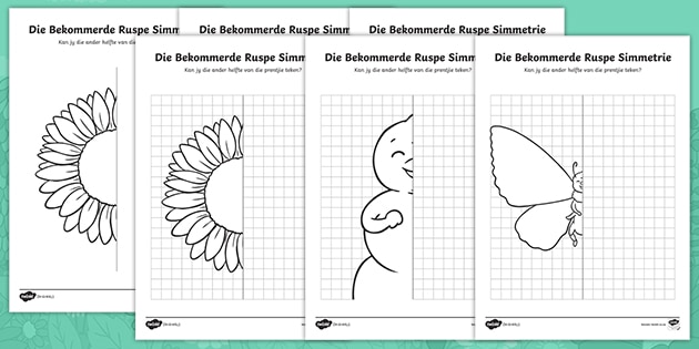 Die Bekommerde Ruspe: Simmetrie Aktiwiteite (teacher Made)