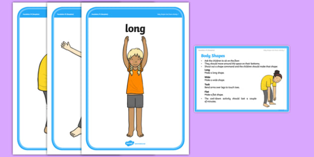 Foundation Pe Reception Body Shapes Cool Down Activity Card