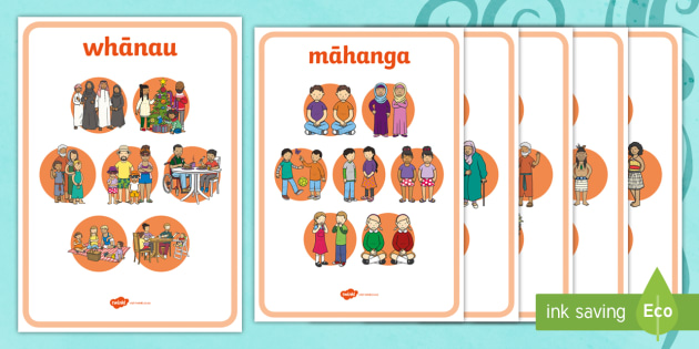 Whānau Meaning - Māori Family Display Posters