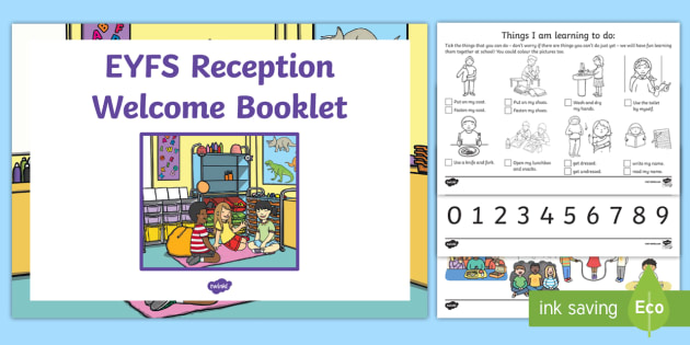 reception homework booklet