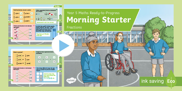 Year 5 Maths Ready-to-Progress Morning Starter: Fractions