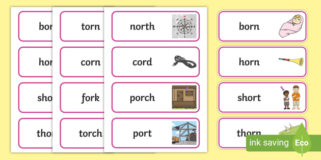 Or Words Phonics Cards Phonics Teaching Resource Ks1