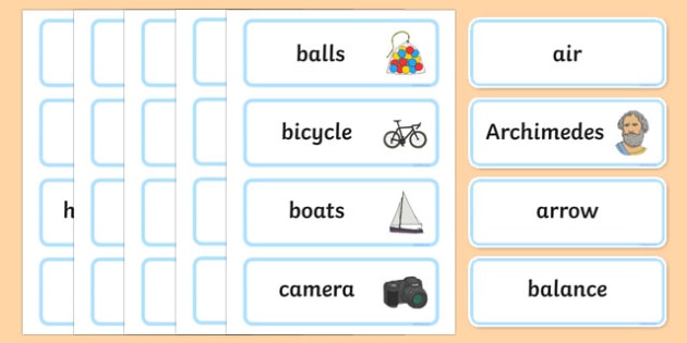 Push, Pull Word Wall Display Cards (teacher made)