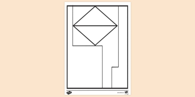 Free Mondrian Colouring Page Colouring Sheets One of the coolest weird artists ever. twinkl