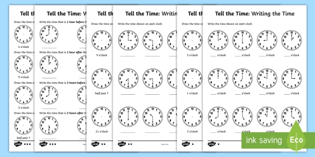 Key stage 1 learn to tell the time time fact sheet 