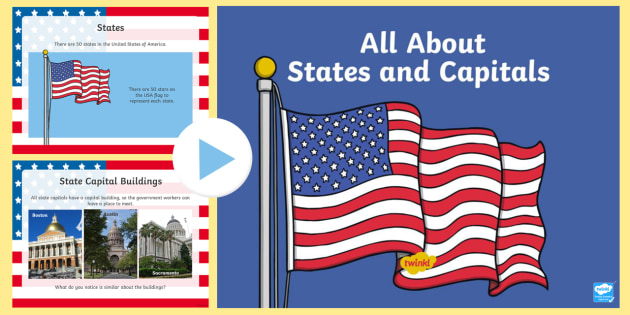 All About States And Capitals Powerpoint